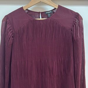 EXPRESS Plum Color Long Sleeve Blouse Size XS